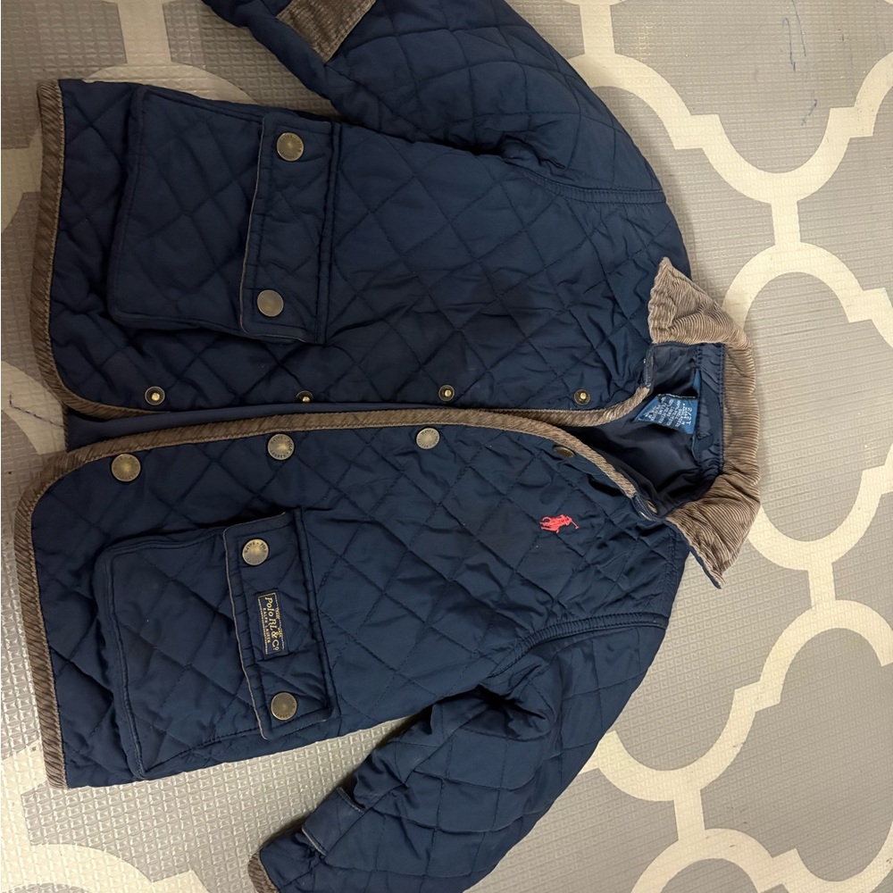 Polo by Ralph Lauren Navy and Tan Quilted Jacket